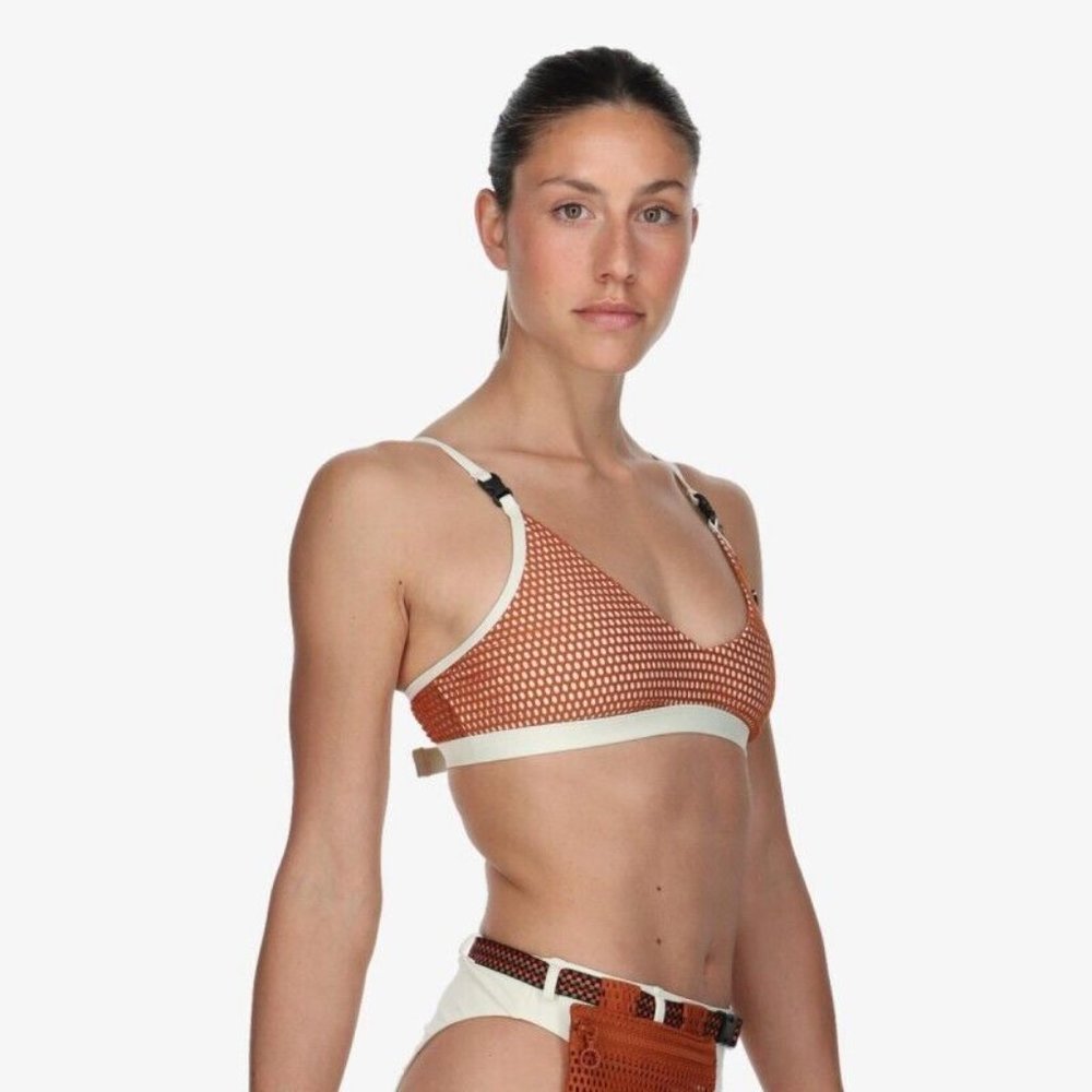 Nike Brown and Cream Women's Swimwear Set